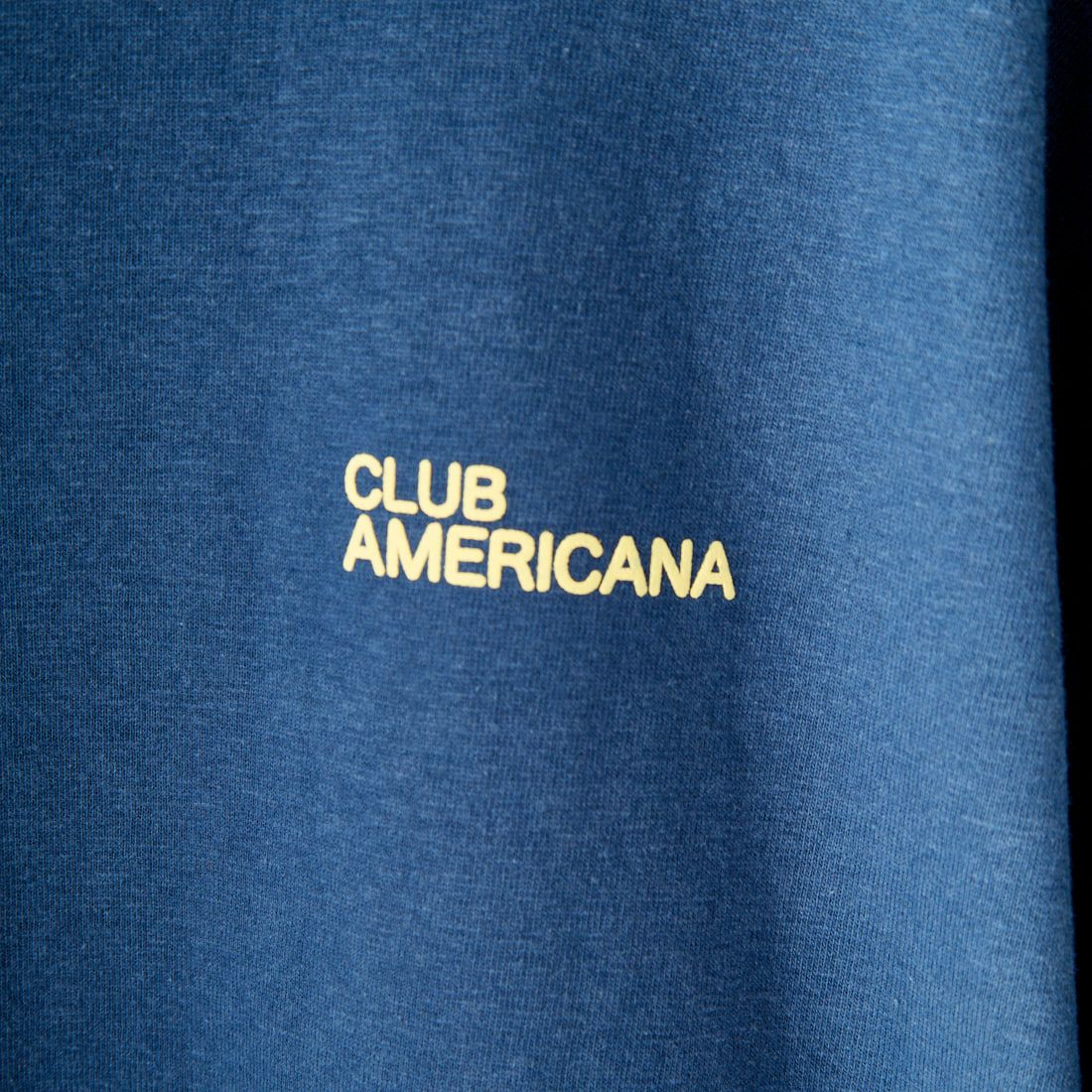 Americana × JEANS FACTORY [アメリカーナ × ジーンズファクトリー] 別注 ワイドショートバックプリントTシャツ [ASO-M-699-1-JF] ﾌﾞﾙ-