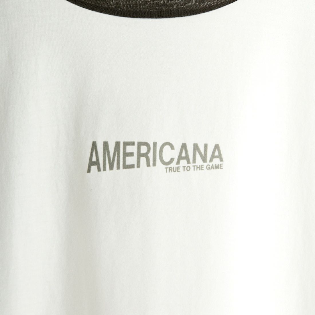 Americana × JEANS FACTORY [アメリカーナ × ジーンズファクトリー] 別注 フロントロゴ袖シアーラグランTシャツ [ASO-M-698-2-JF] ﾎﾜｲﾄ