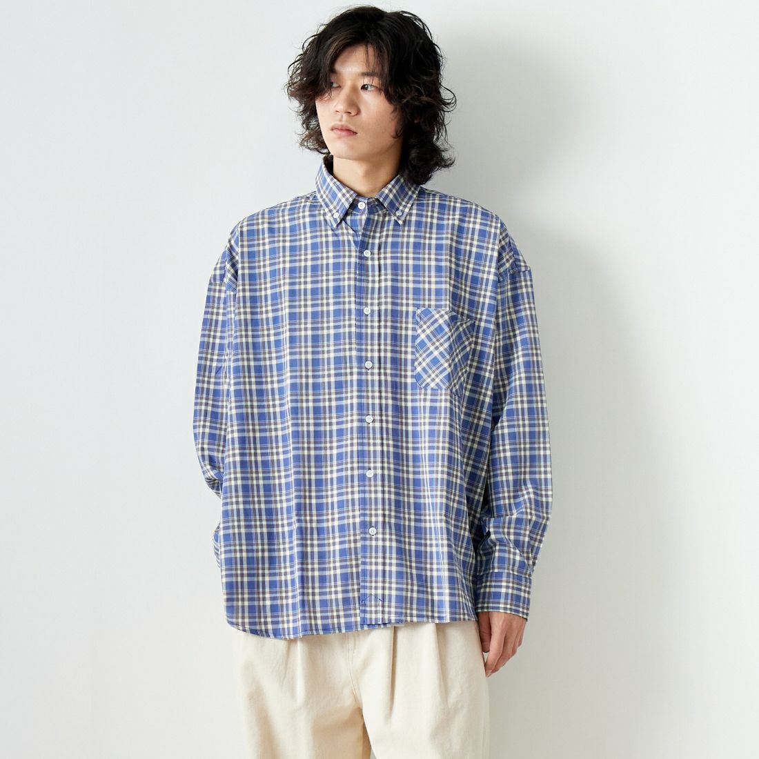 F CK.BLU&&モデル身長：182cm 着用サイズ：L&&