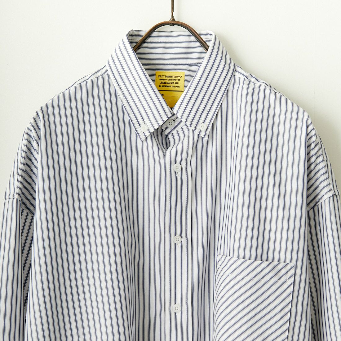 Jeans Factory Clothes [ジーンズファクトリークローズ] ビッグボタンダウンシャツ [JFC-241-014] B ST.WHT