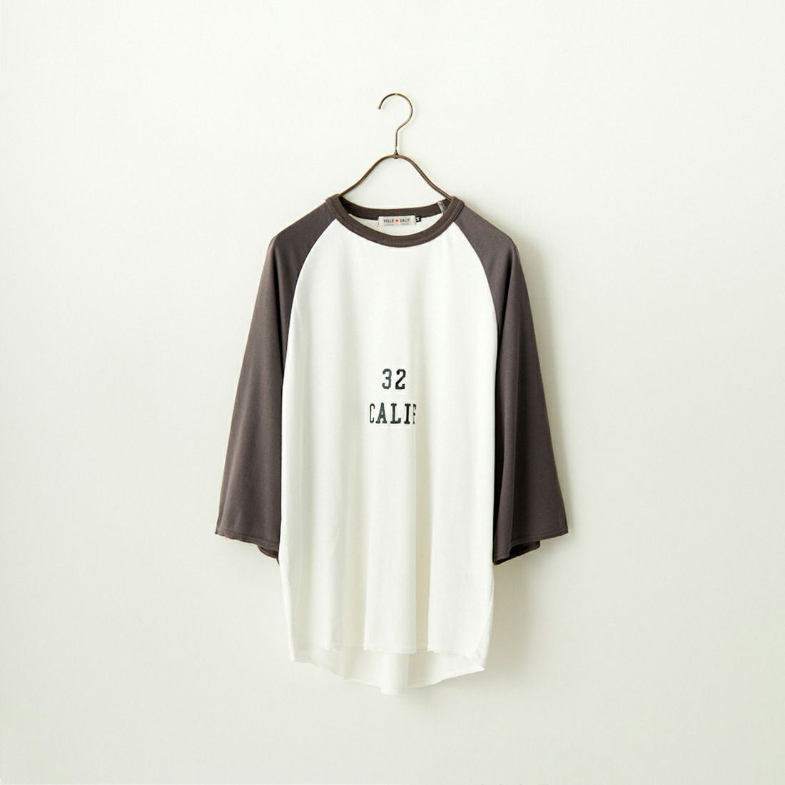 HELLO CALIF [ハローカリフ] スラブベースボールTシャツ [641521] OFF WHT