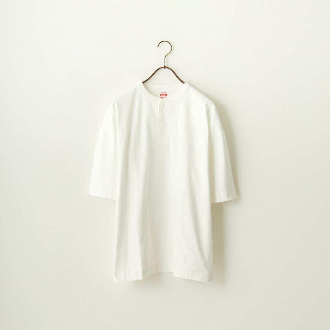 Health knit [ヘルスニット] 別注 ビックシルエット ヘンリーネックTシャツ [HR24S-M021-JF] WHITE