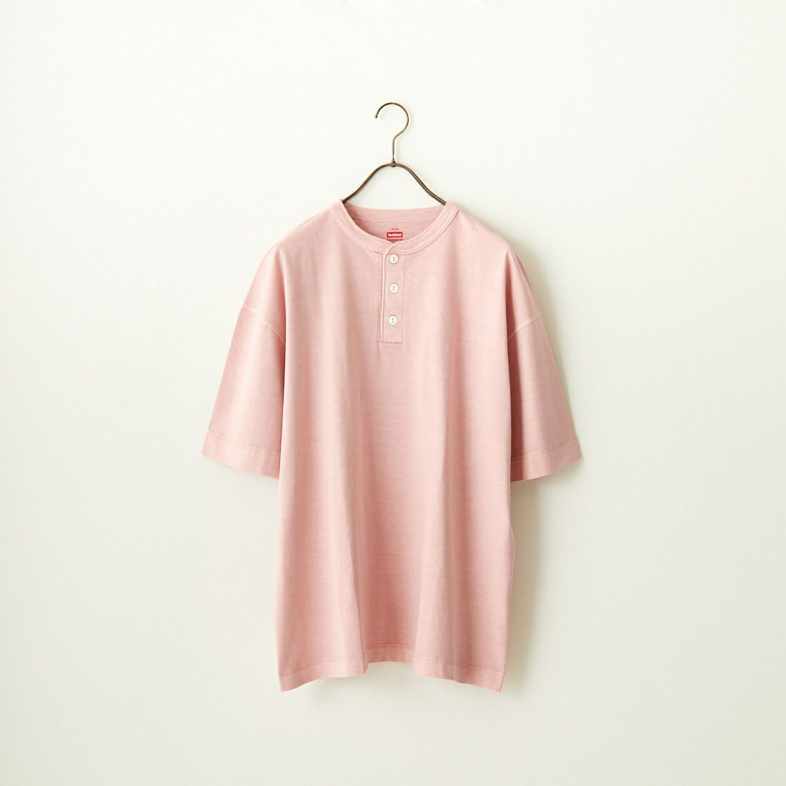 Health knit [ヘルスニット] 別注 ビックシルエット ヘンリーネックTシャツ [HR24S-M021-JF] PINK