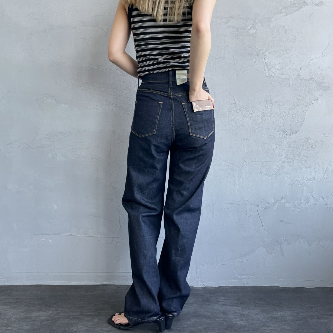 YANUK [ヤヌーク] ボーイズストレート LEA/レア [57134230] OWI&&モデル身長：163cm　着用サイズ：25&&