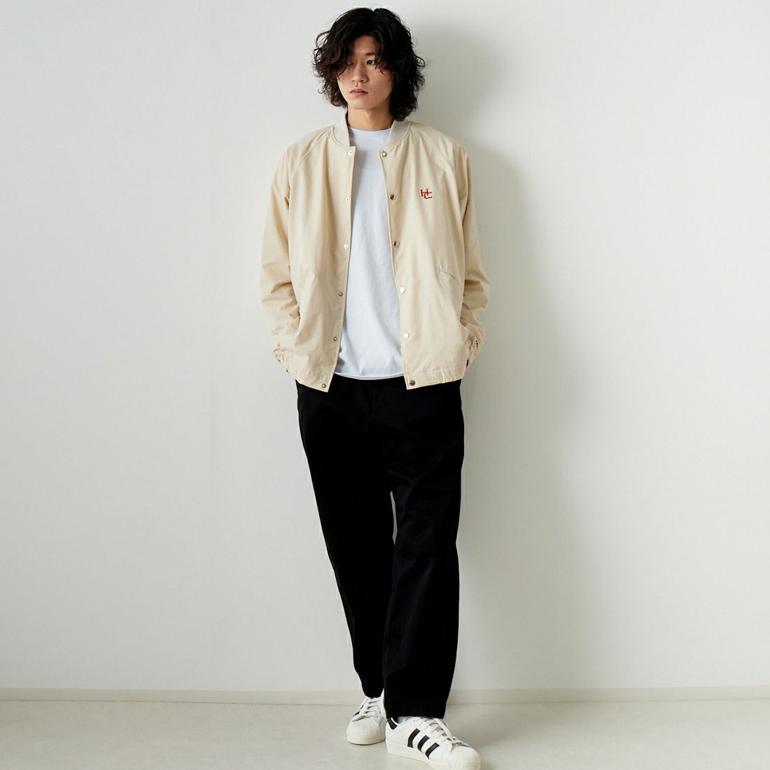 HELLO CALIF [ハローカリフ] ビーチジャケット [HC-241-013] OFF &&モデル身長：182cm 着用サイズ：L&&