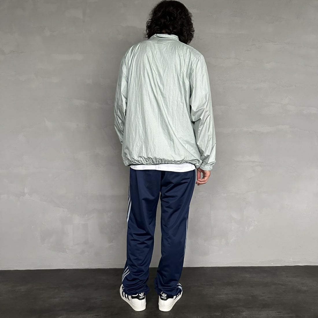 frostline [フロストライン] 別注 フルジップジャケット [FL1-JK-IN4-JF] LT.BLUE&&モデル身長：173cm 着用サイズ：L&&