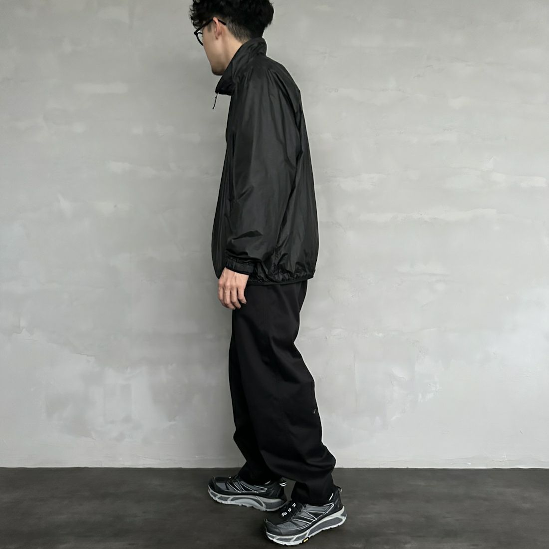 frostline [フロストライン] 別注 フルジップジャケット [FL1-JK-IN4-JF] BLACK&&モデル身長：168cm 着用サイズ：M&&