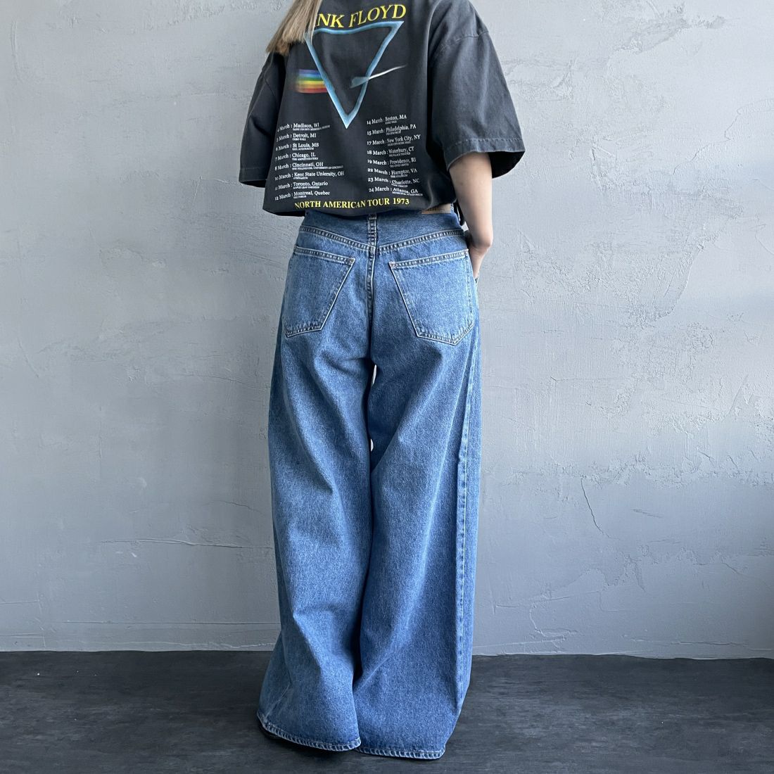NEEDBY heritage [ニードバイヘリテージ] AARON デニムパンツ [N1C6011378MB] MB &&モデル身長：156cm 着用サイズ：24&&