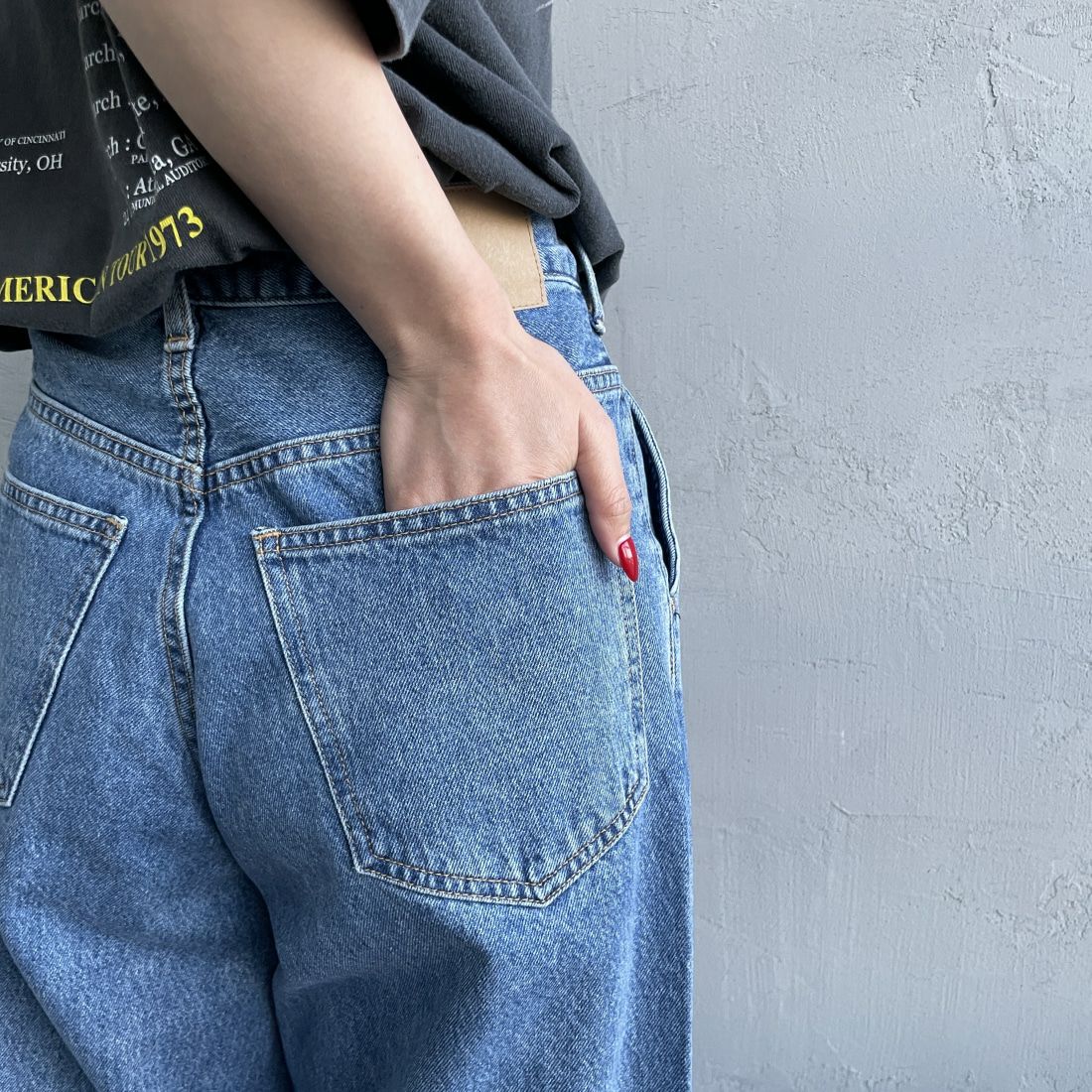 NEEDBY heritage [ニードバイヘリテージ] AARON デニムパンツ [N1C6011378MB] MB &&モデル身長：156cm 着用サイズ：24&&