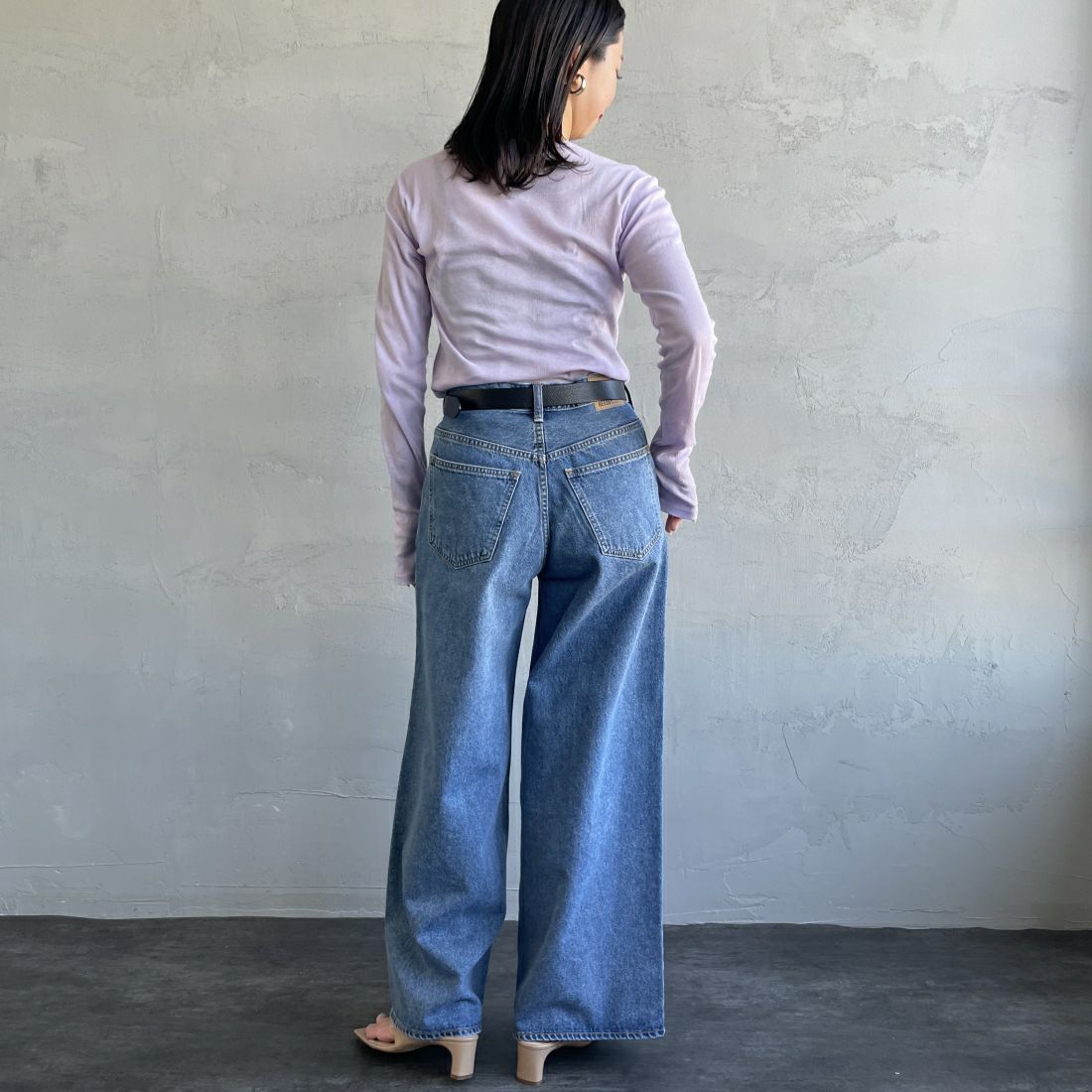 NEEDBY heritage [ニードバイヘリテージ] AARON デニムパンツ [N1C6011378MB] MB &&モデル身長：163cm 着用サイズ：25&&