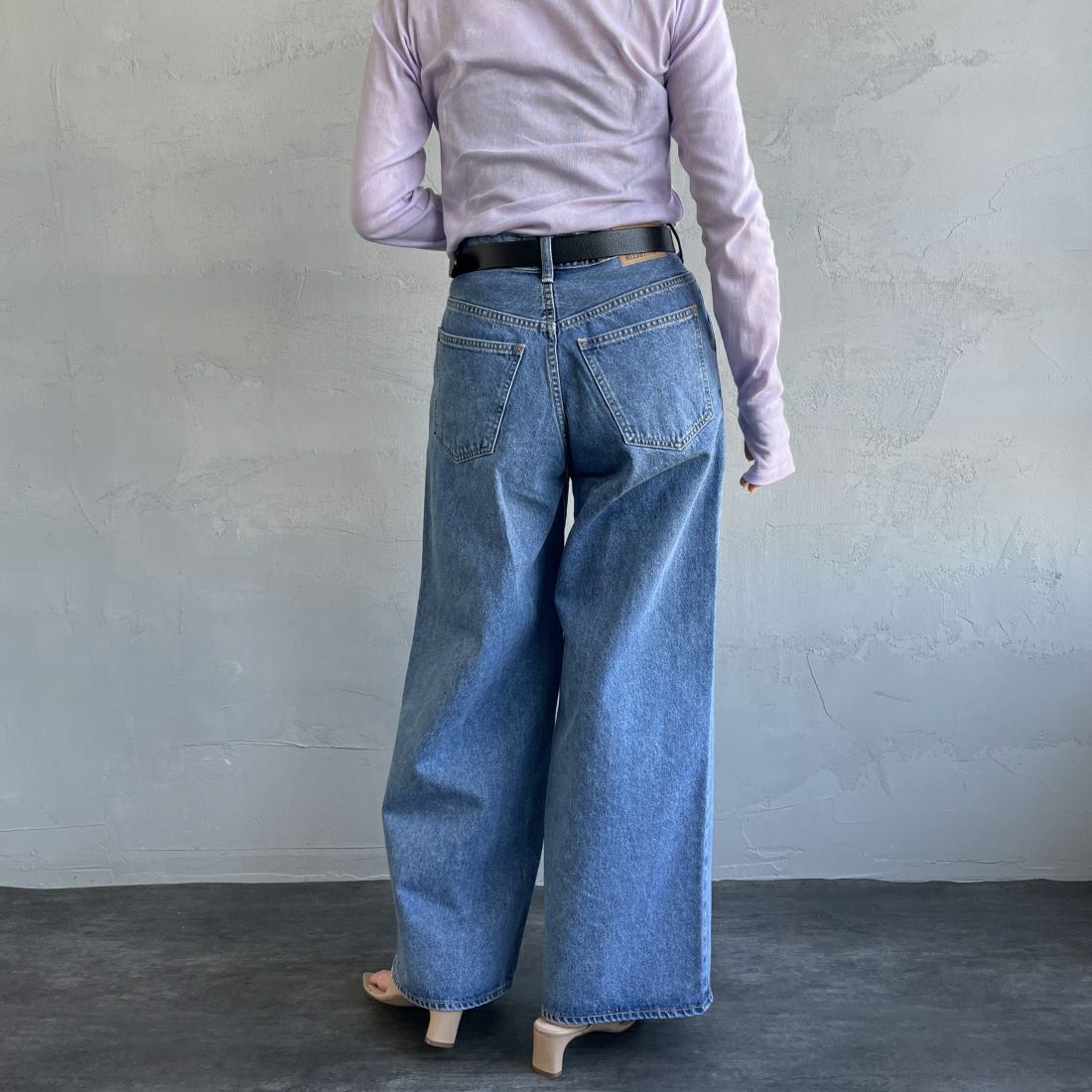 NEEDBY heritage [ニードバイヘリテージ] AARON デニムパンツ [N1C6011378MB] MB &&モデル身長：163cm 着用サイズ：25&&