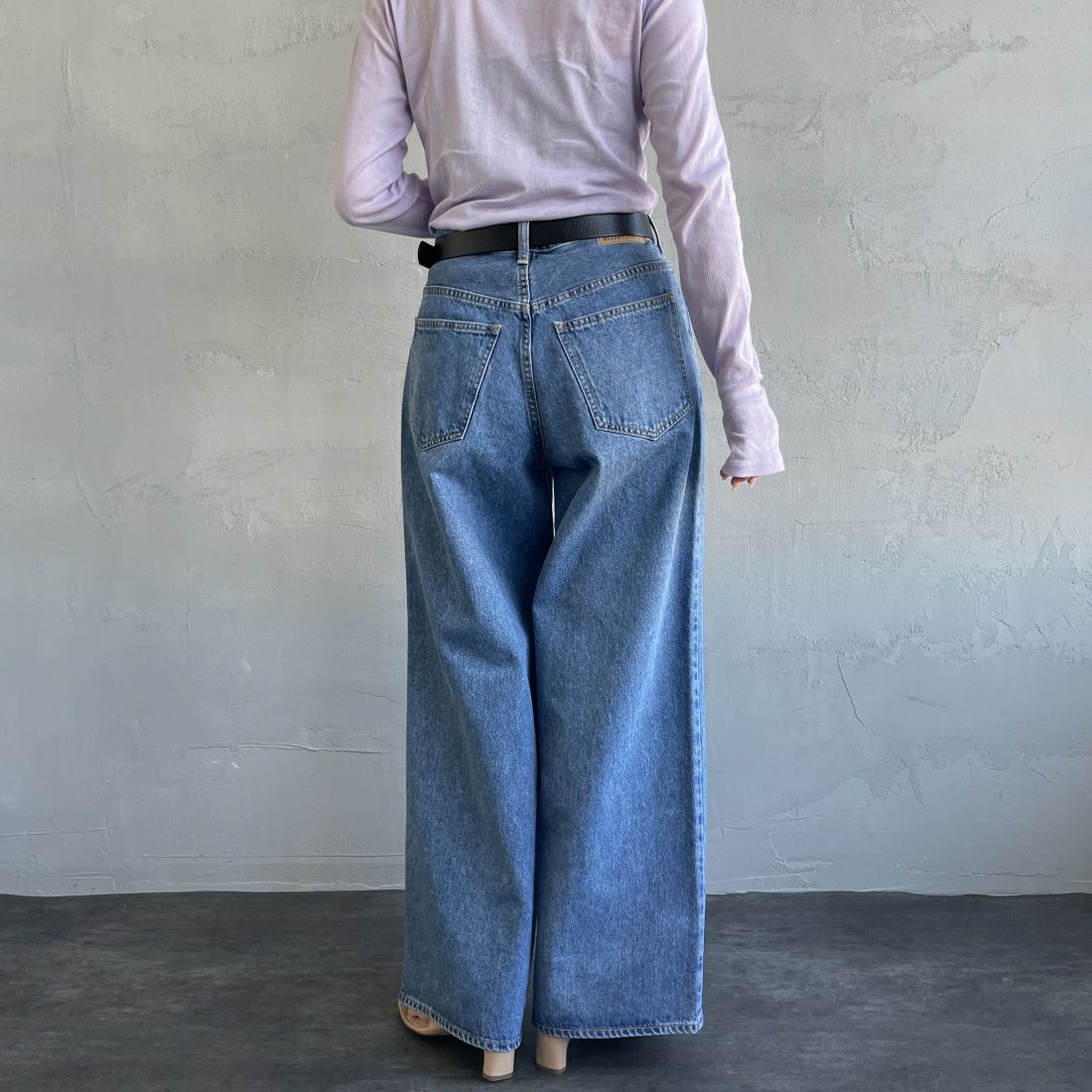 NEEDBY heritage [ニードバイヘリテージ] AARON デニムパンツ [N1C6011378MB] MB &&モデル身長：163cm 着用サイズ：26&&