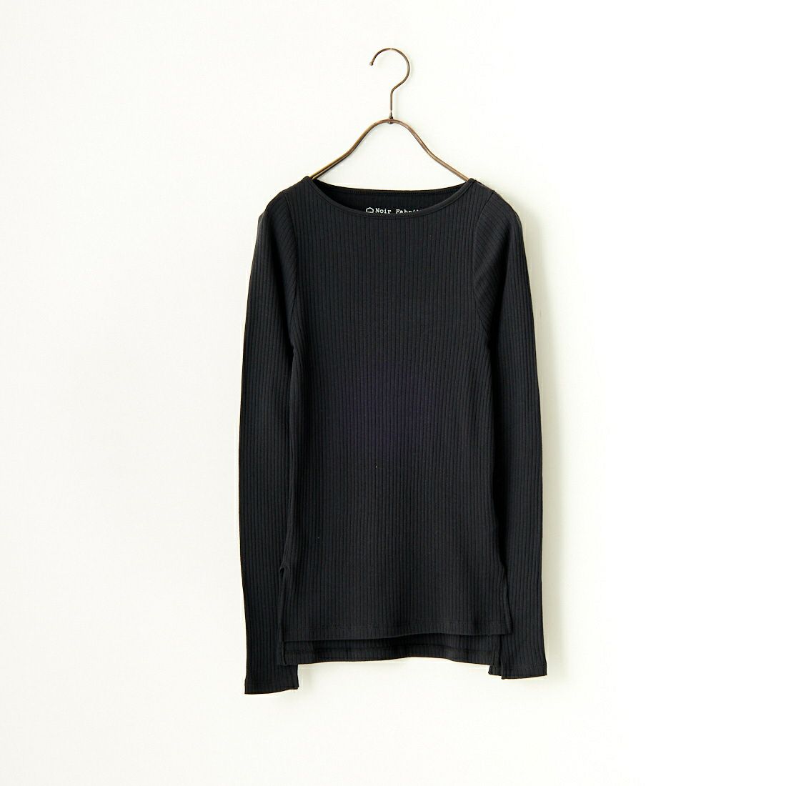 Noir Fabrik [ヌワールファブリック] ボートネックロングスリーブリブTシャツ [JFS-C021] BLACK
