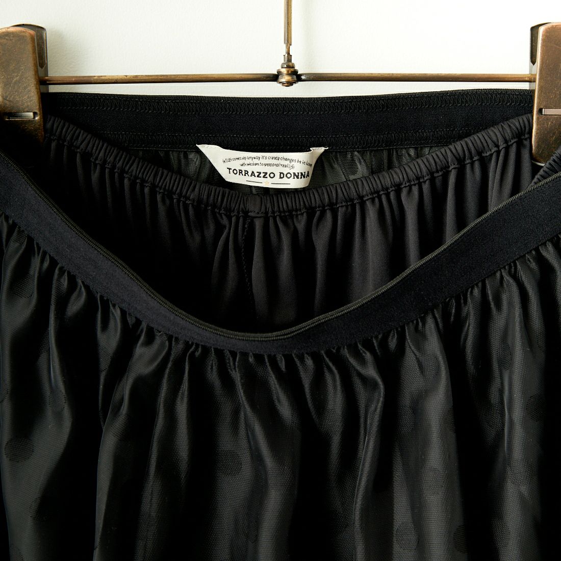 TORRAZZO DONNA [トラッゾドンナ] ドットシースルー ロングスカート [6241-418] 19 BLACK