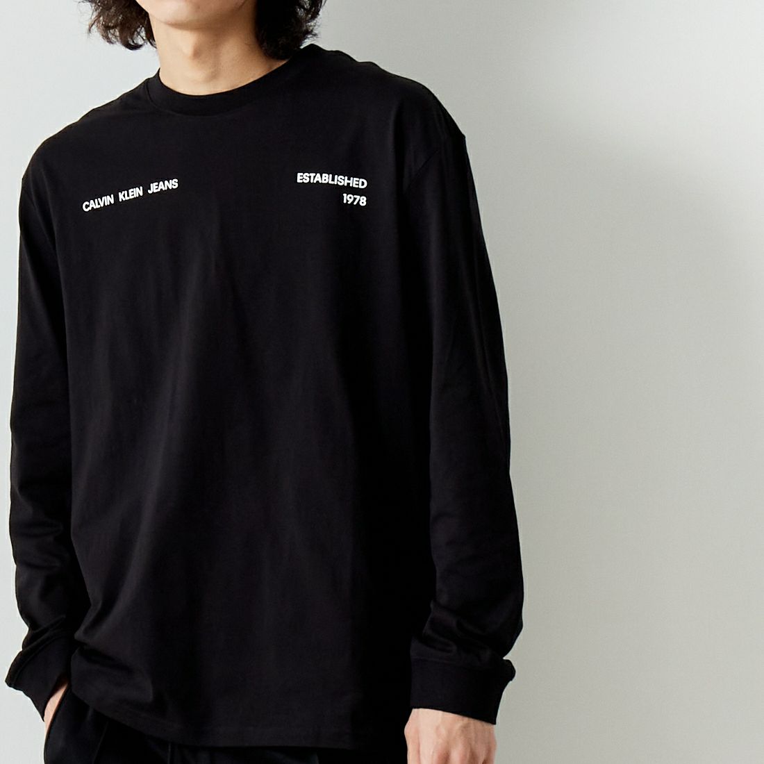 Calvin Klein Jeans [カルバンクライン ジーンズ] SPRAY BOX ロングスリーブTシャツ [J30J324642] BEH