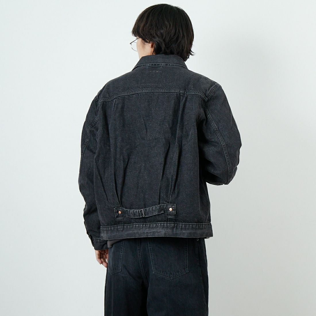 LEVI'S [リーバイス] TYPE1 トラッカージャケット [A3174-00] 00 MIDNIGH &&モデル身長：179cm 着用サイズ：L&&
