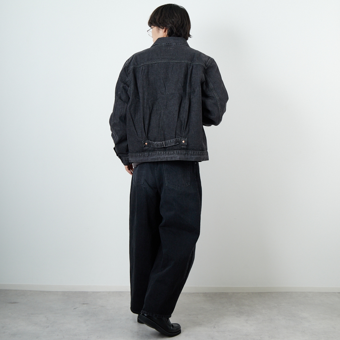LEVI'S [リーバイス] TYPE1 トラッカージャケット [A3174-00] 00 MIDNIGH &&モデル身長：179cm 着用サイズ：L&&