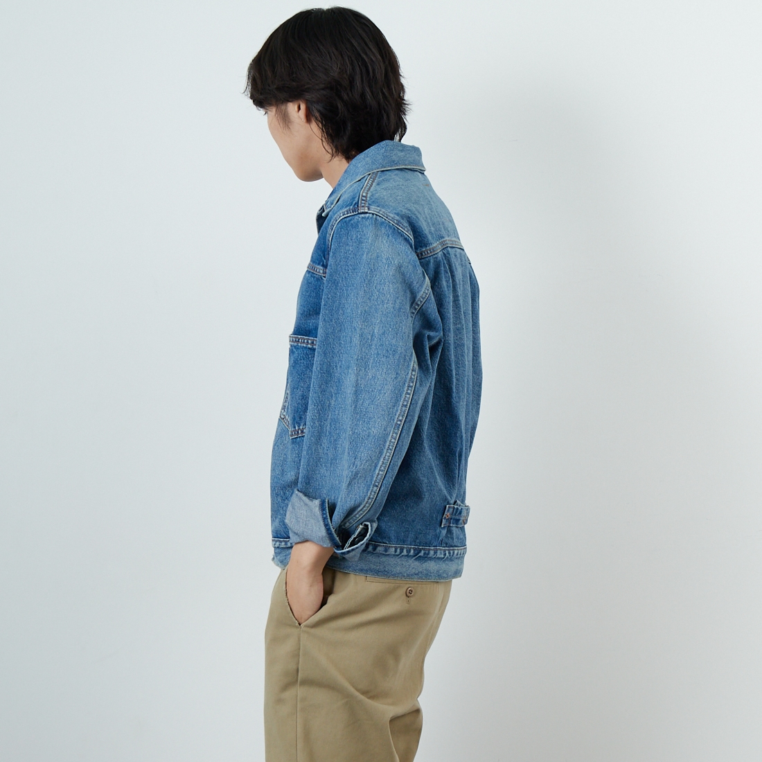 LEVI'S [リーバイス] TYPE1 トラッカージャケット [A3174-00] 04 DANCING &&モデル身長：179cm 着用サイズ：M&&