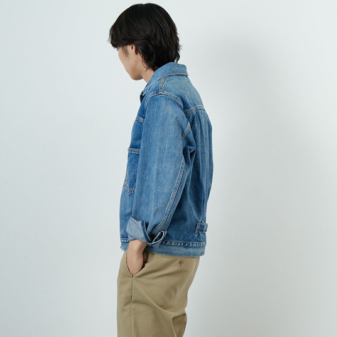 LEVI'S [リーバイス] TYPE1 トラッカージャケット [A3174-00] 04 DANCING &&モデル身長：179cm 着用サイズ：M&&