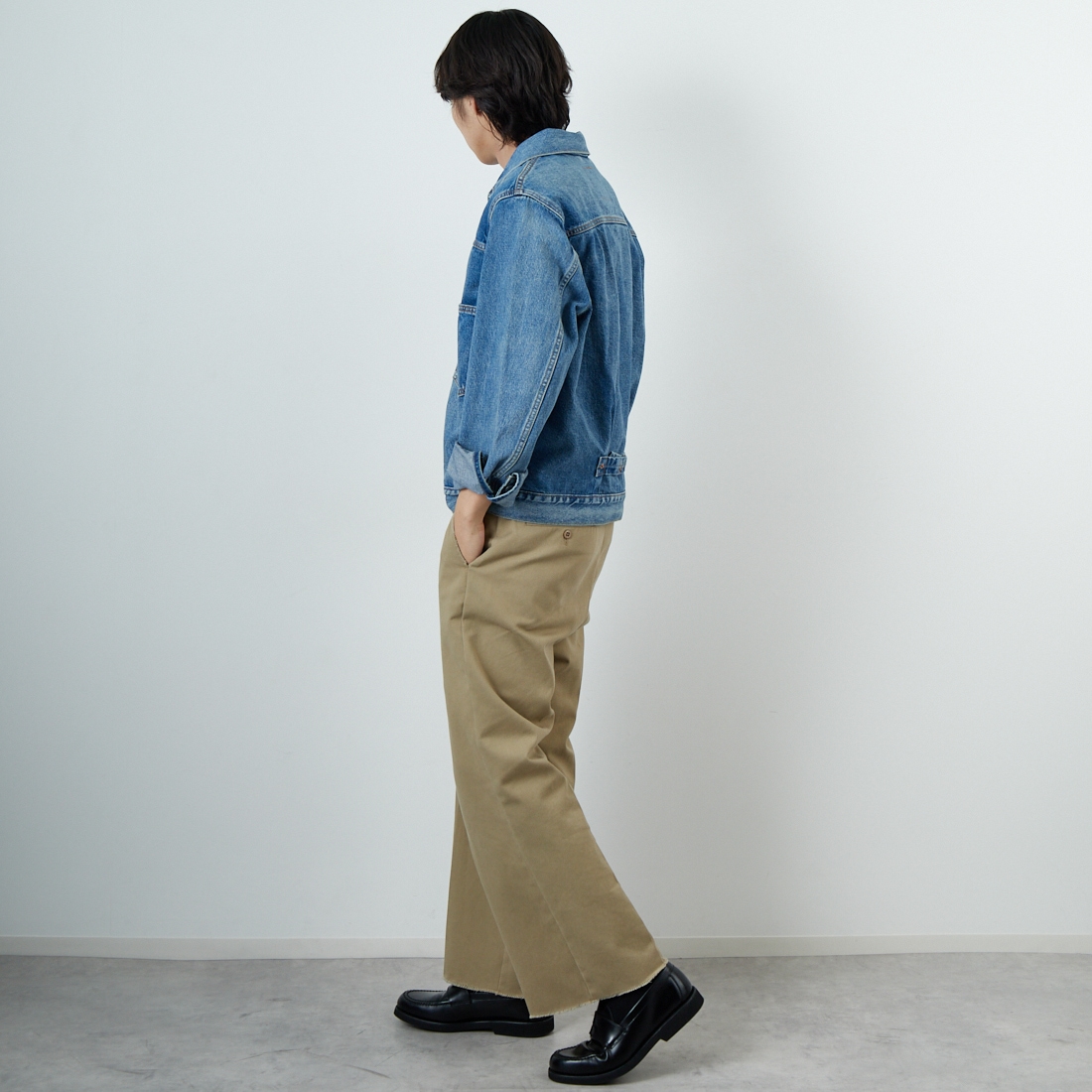 LEVI'S [リーバイス] TYPE1 トラッカージャケット [A3174-00] 04 DANCING &&モデル身長：179cm 着用サイズ：M&&