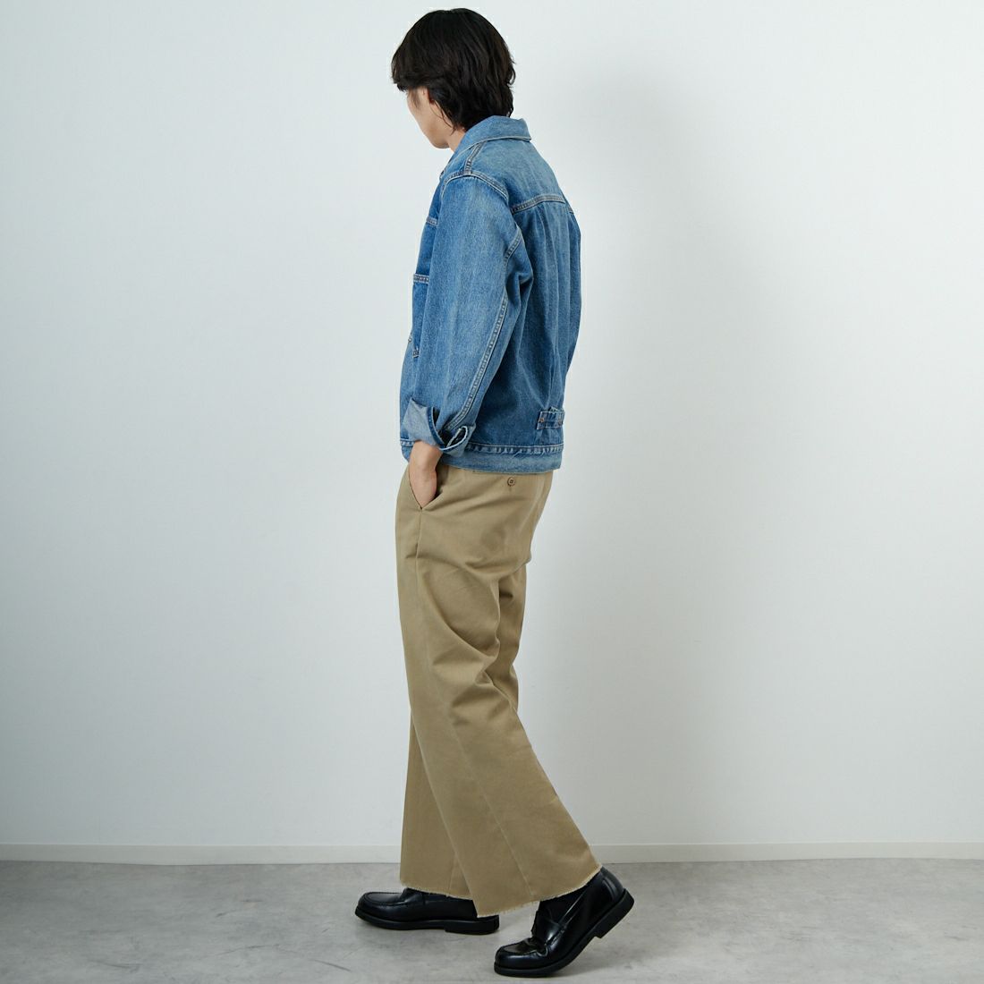 LEVI'S [リーバイス] TYPE1 トラッカージャケット [A3174-00] 04 DANCING &&モデル身長：179cm 着用サイズ：M&&