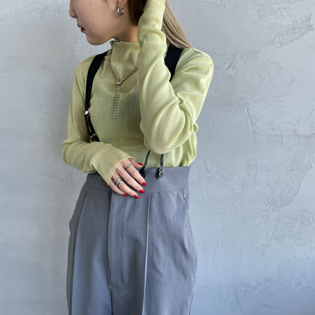 060 ｸﾞﾘｰﾝ&&モデル身長：156cm 着用サイズ：F&&