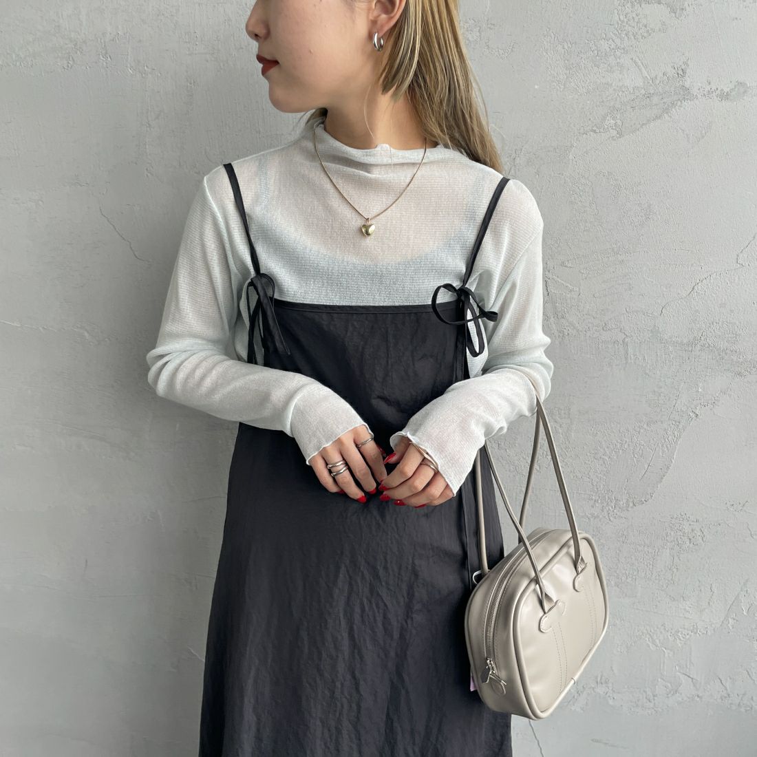 073 ｻｯｸｽ&&モデル身長：156cm 着用サイズ：F&&