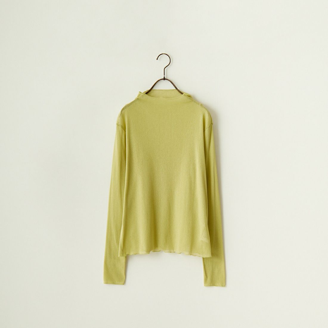 Jeans Factory Clothes [ジーンズファクトリークローズ] ハイネック シアーラメTシャツ [21241057] 060 ｸﾞﾘｰﾝ