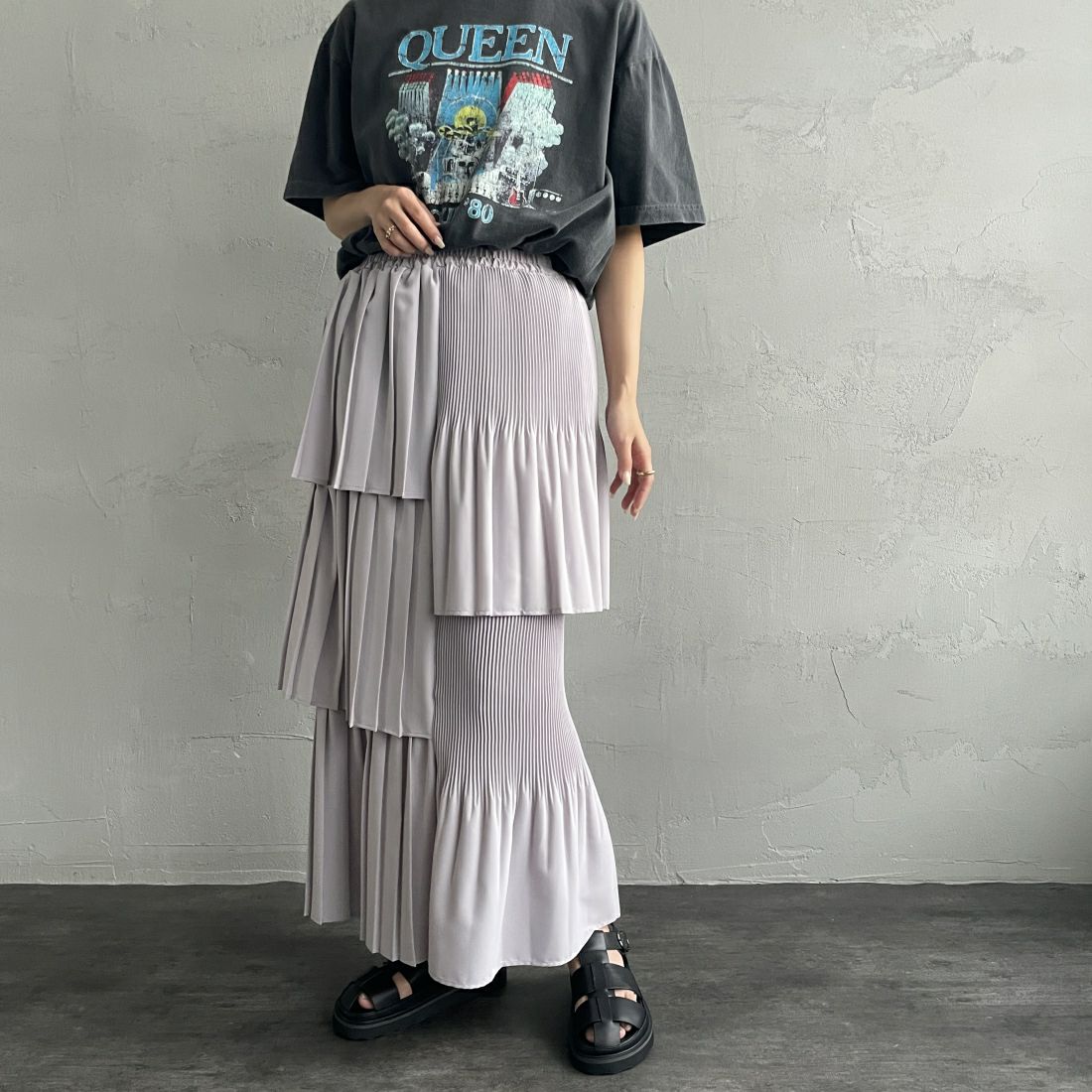 11 ﾗｲﾄｸﾞﾚｰ&&モデル身長：163cm 着用サイズ：F&&