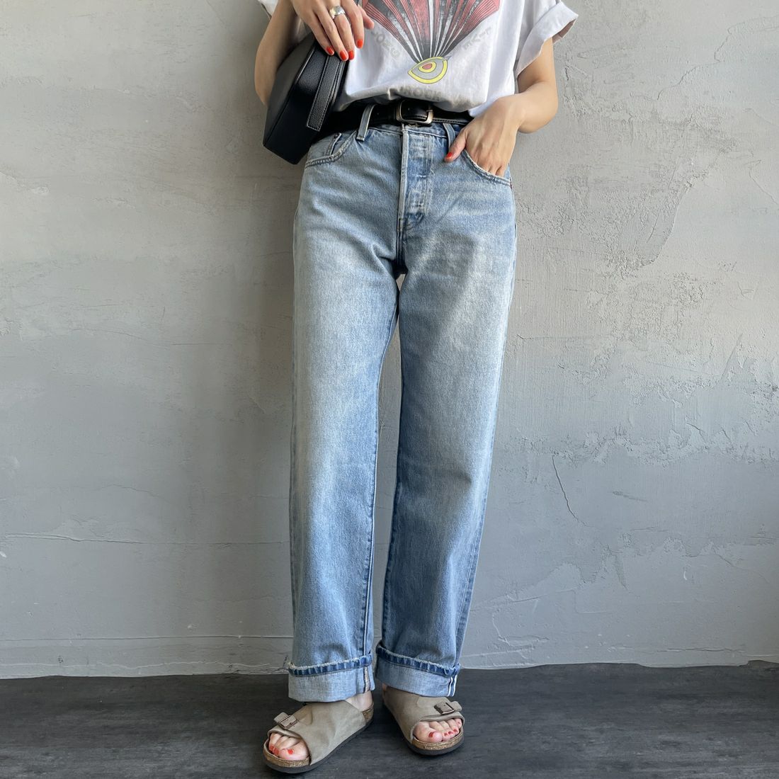 LEVI'S [リーバイス] 90S 501デニム [A1959-00] 50 PIECE O&&モデル身長：160cm 着用サイズ：25&&