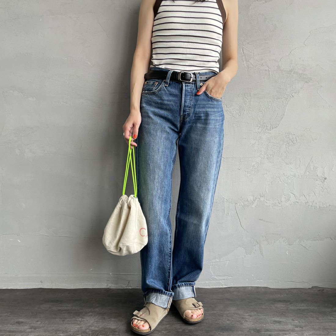 LEVI'S [リーバイス] 90S 501デニム [A1959-00] 63 GET ON&&モデル身長：160cm 着用サイズ：24&&