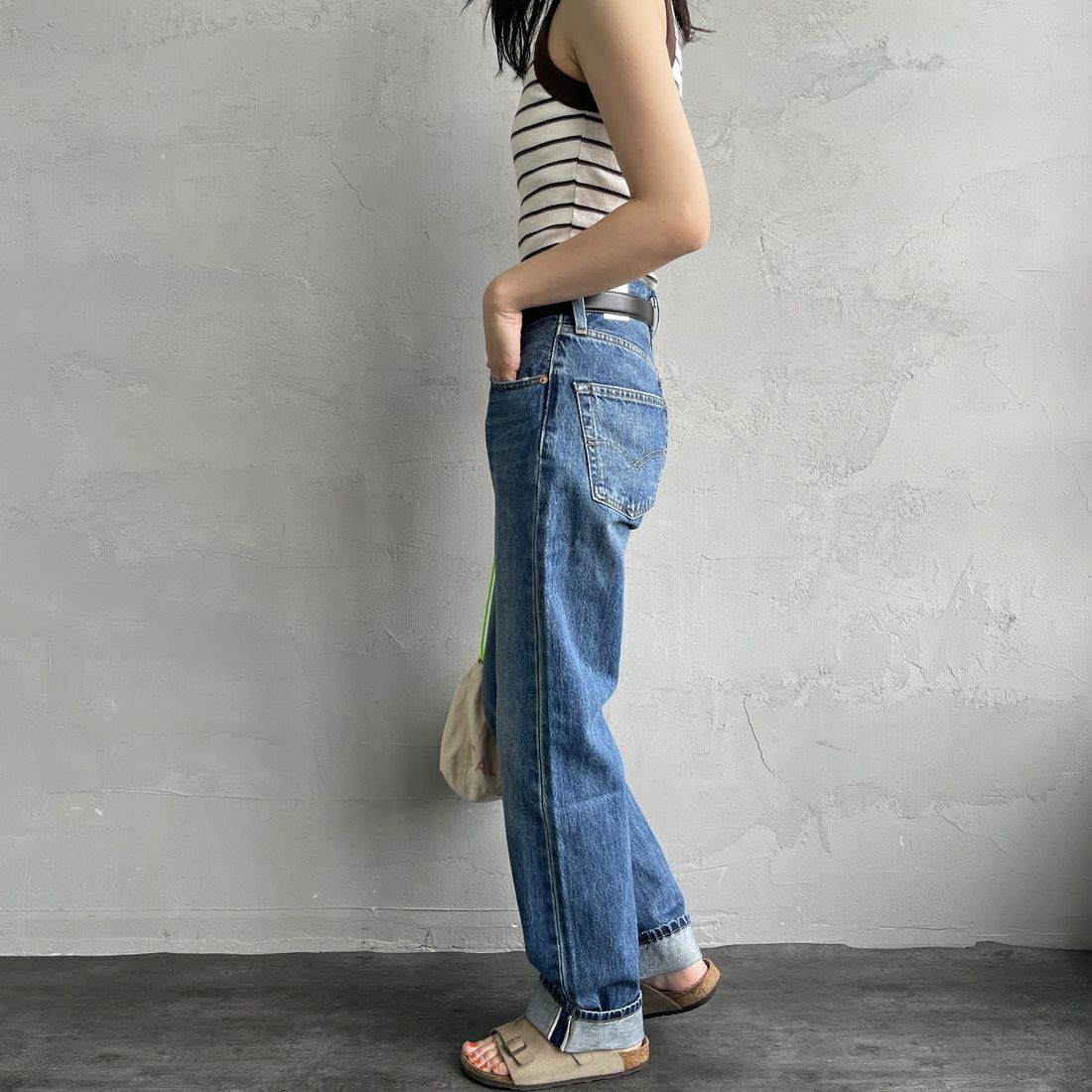 LEVI'S [リーバイス] 90S 501デニム [A1959-00] 63 GET ON&&モデル身長：160cm 着用サイズ：24&&