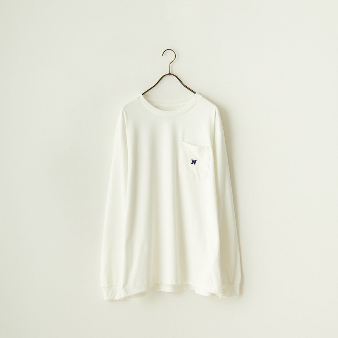Needles [ニードルズ] クルーネック ロングスリーブTシャツ [OT261] A WHITE