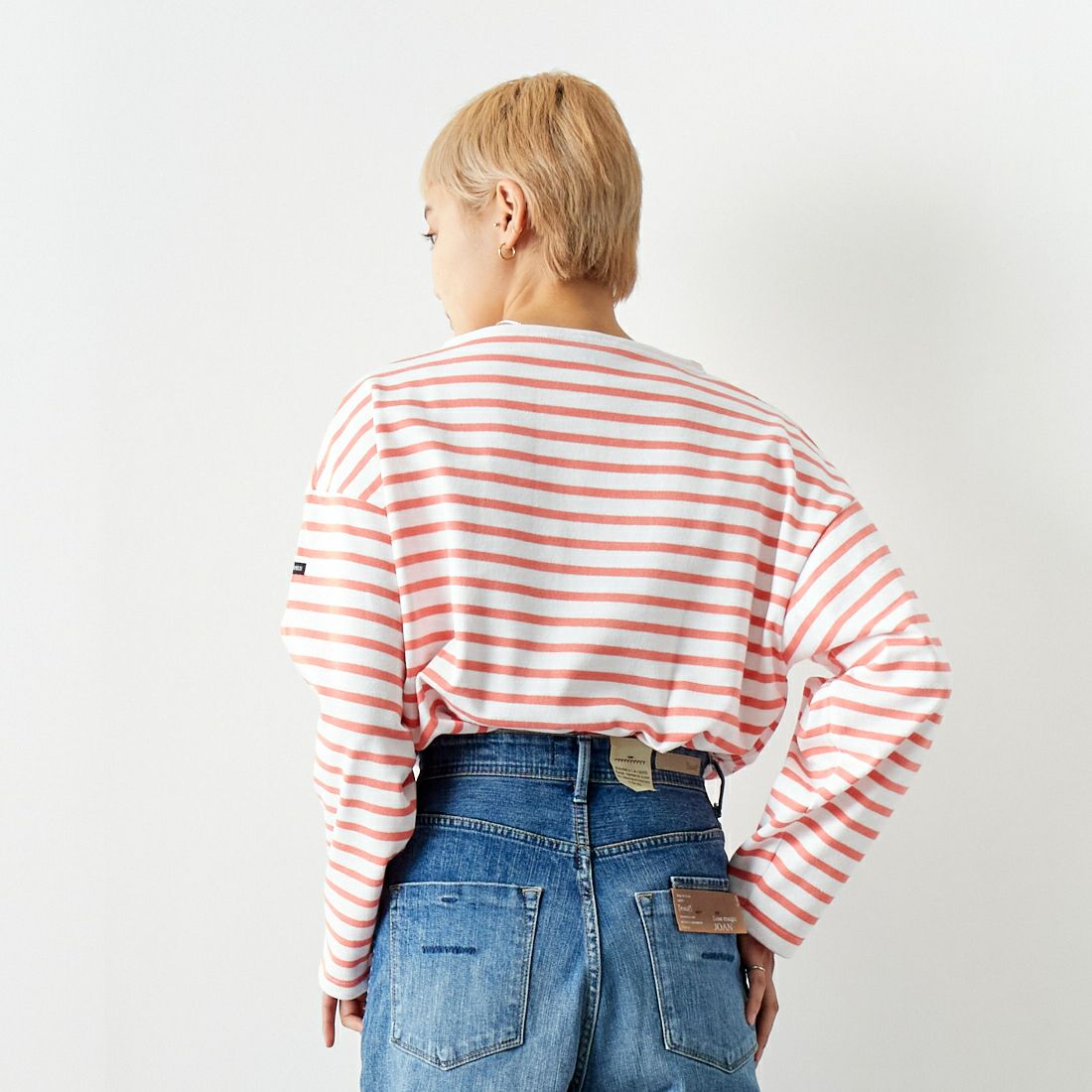 ST.JAMES [セントジェームス] 厚手ルーズドロップTシャツ [20JC-OUESS-LOOSE] NEI/FRE &&モデル身長：160cm 着用サイズ：3&&