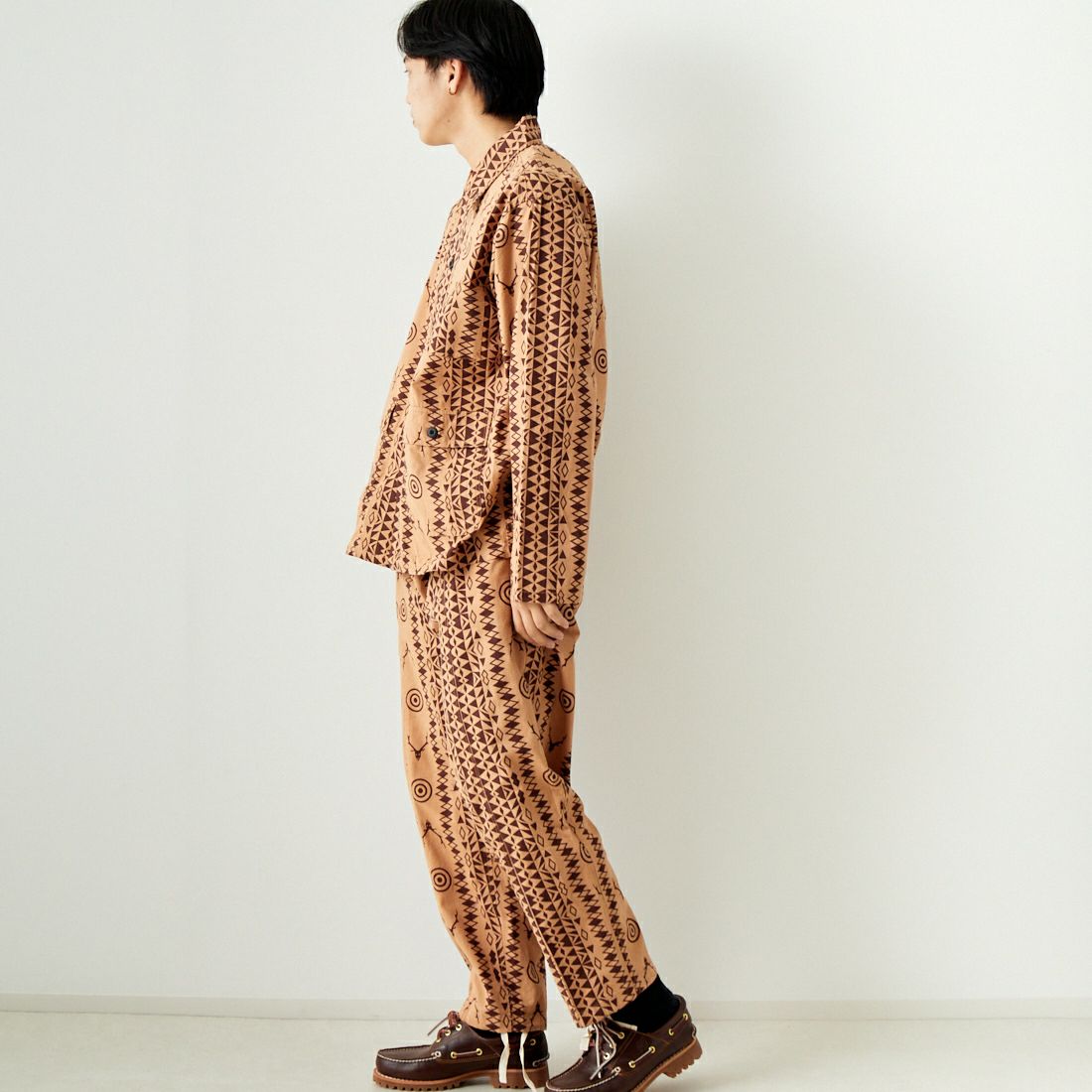 South2West8 [サウスツーウエストエイト] フランネル ハンティングシャツ [OT579] B SKULL&TA &&モデル身長：179cm 着用サイズ：M&&