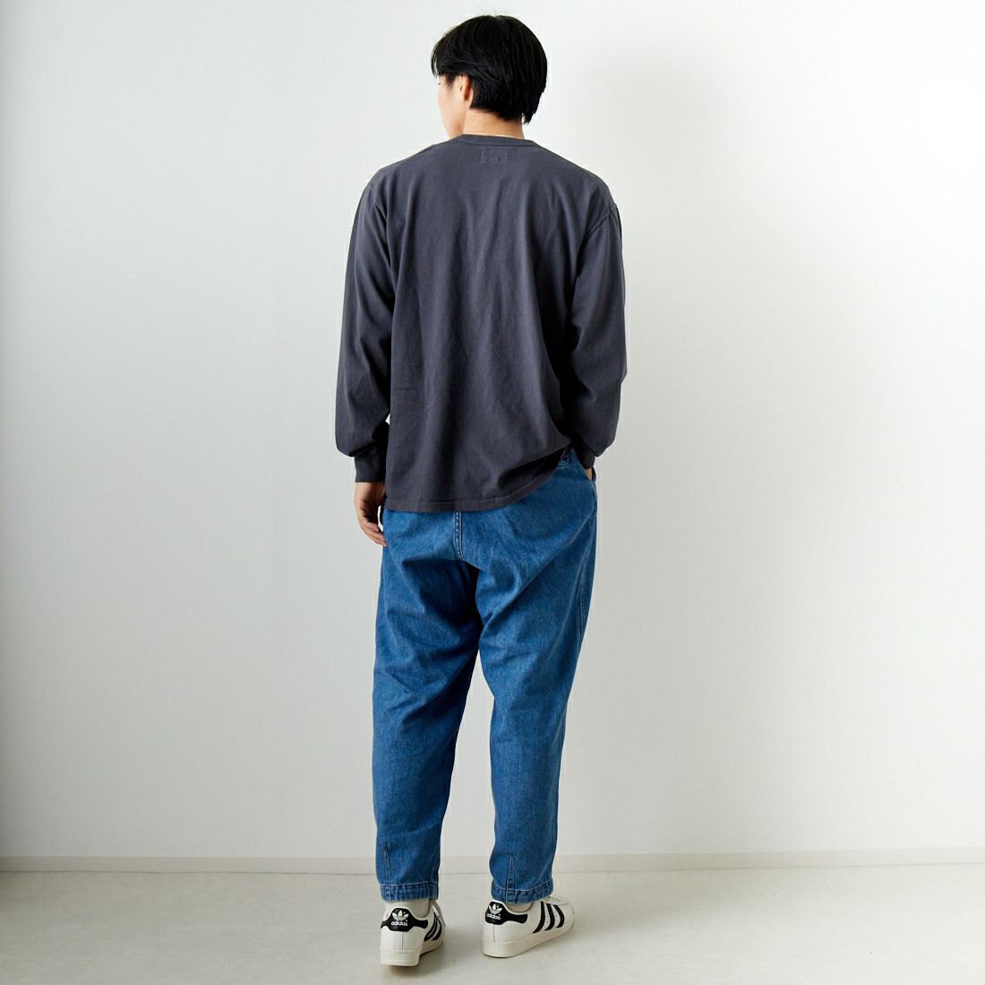 THE NORTH FACE PURPLE LABEL [ザ ノースフェイス パープルレーベル] 7OZ ロングスリーブTシャツ [NT3365N] AO AH/OW &&モデル身長：179cm 着用サイズ：L&&