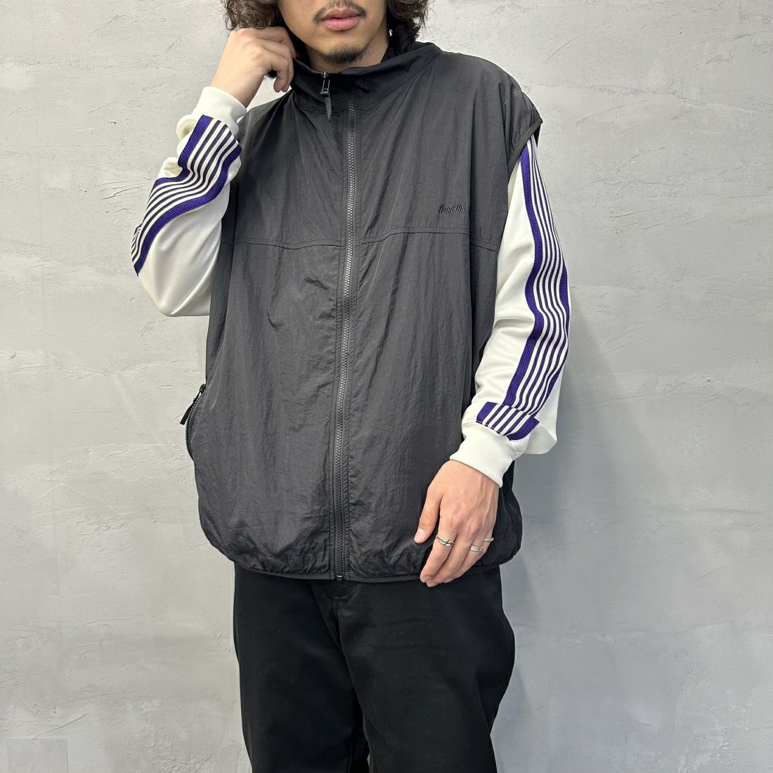 BLACK&&モデル身長：173cm 着用サイズ：XL&&