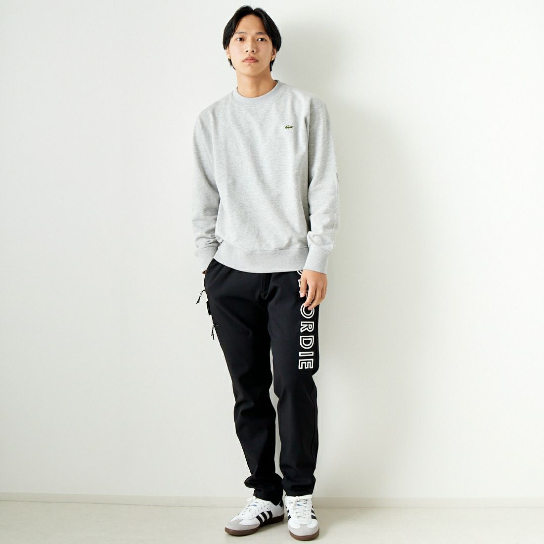 MARK & LONA [マークアンドロナ] イージーパンツ [MLM-4A-AT02] BLACK &&モデル身長：179cm 着用サイズ：48&&