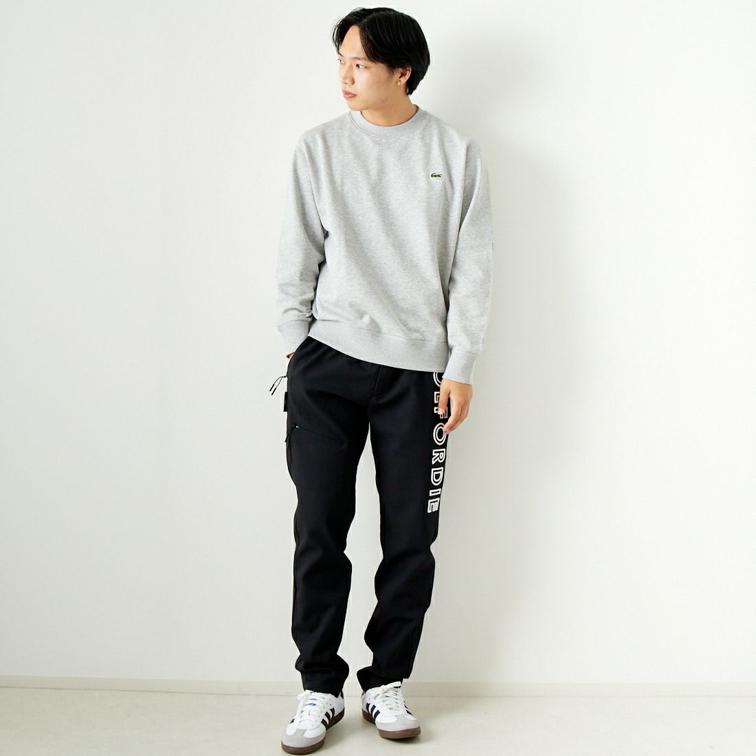 MARK & LONA [マークアンドロナ] イージーパンツ [MLM-4A-AT02] BLACK &&モデル身長：179cm 着用サイズ：48&&