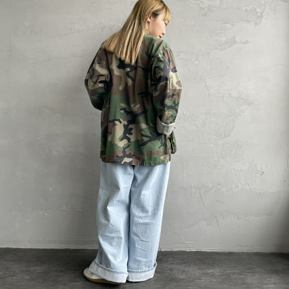 ROTHCO [ロスコ] BDU シャツジャケット [BDSH]WOODLAND&&モデル身長：156cm　着用サイズ：S&&