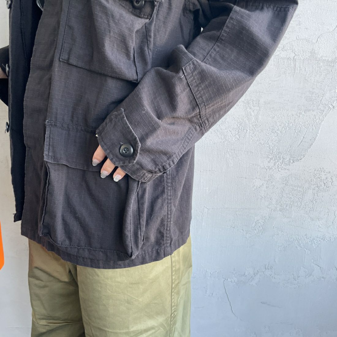 ROTHCO [ロスコ] BDU シャツジャケット [BDSH]BLACK&&モデル身長：156cm　着用サイズ：S&&
