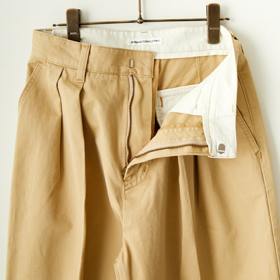 Jeans Factory Clothes [ジーンズファクトリークローズ] タックトラウザー [IN7-PT-4] BEIGE