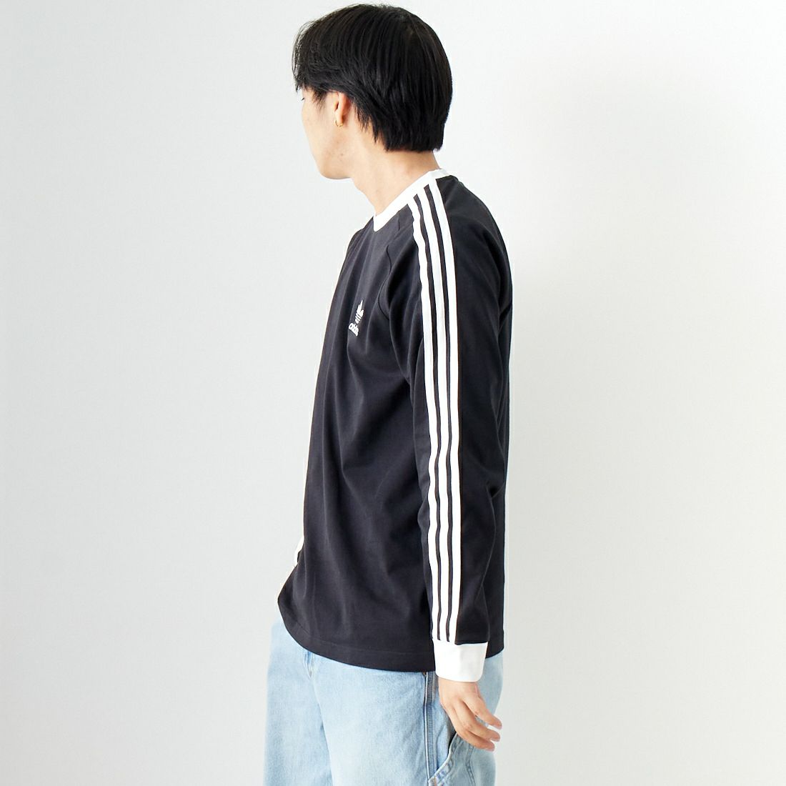 adidas Originals [アディダス オリジナルス] アディカラークラシックス スリーストライプス ロングスリーブTシャツ [BVB94] IA4877 &&モデル身長：179cm 着用サイズ：XL&&