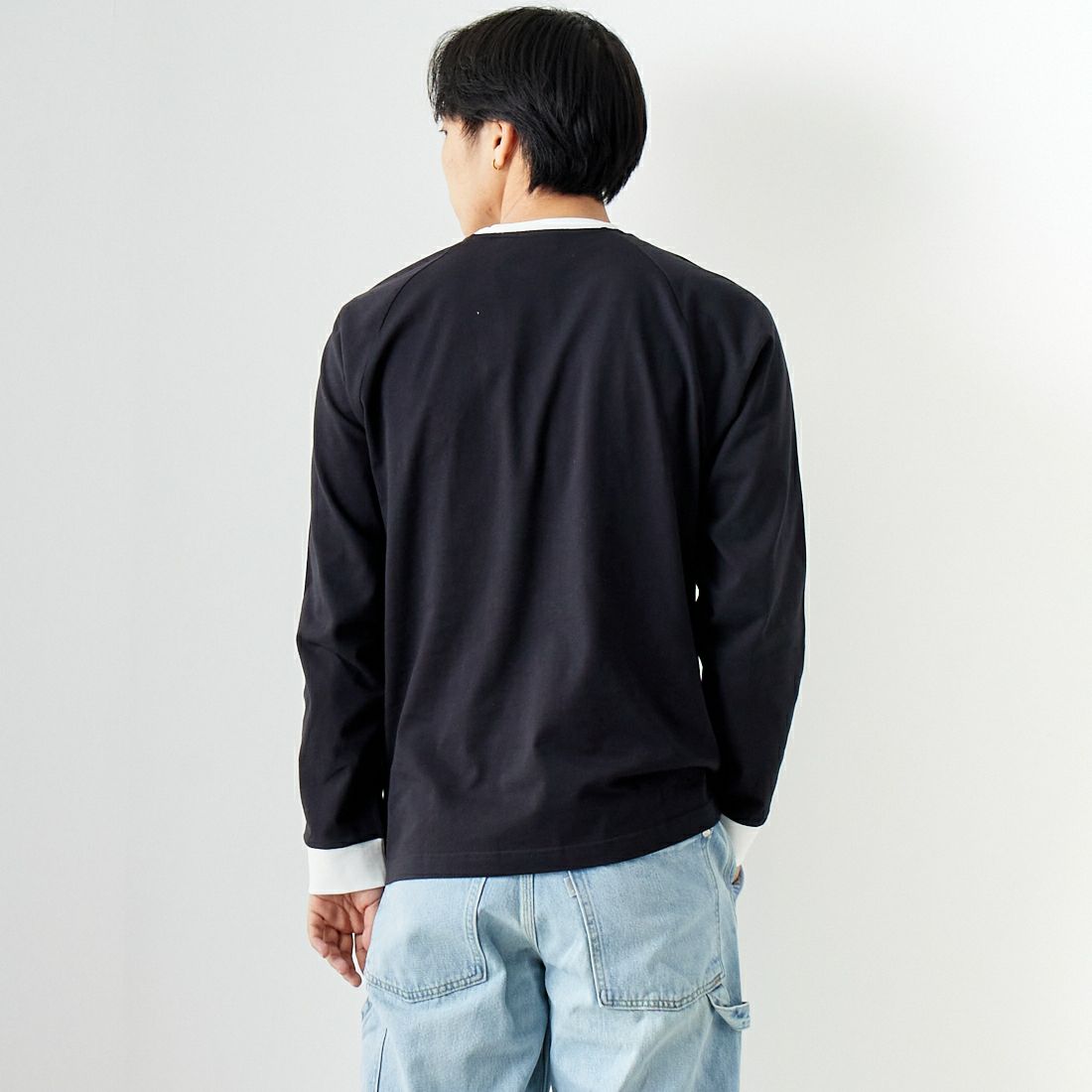 adidas Originals [アディダス オリジナルス] アディカラークラシックス スリーストライプス ロングスリーブTシャツ [BVB94] IA4877 &&モデル身長：179cm 着用サイズ：XL&&