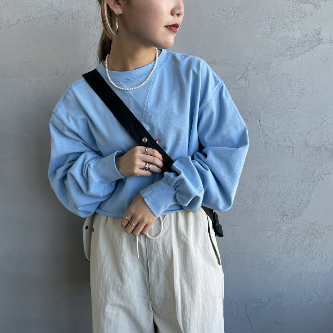 BLUE&&モデル身長：156cm 着用サイズ：F&&