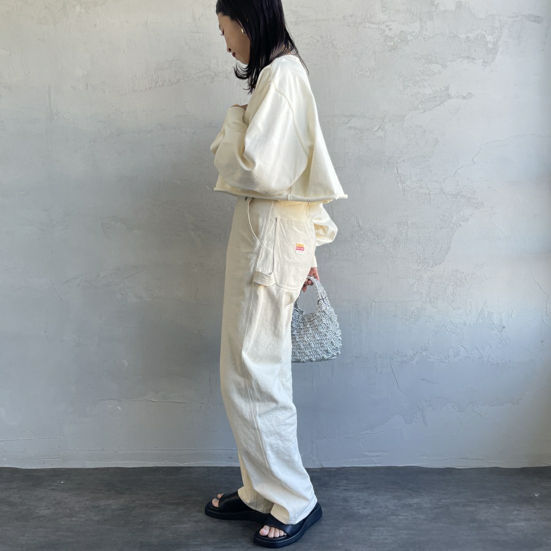 SCREEN STARS [スクリーンスターズ] 別注 ショートピグメントTシャツ [2421-208IN-JF] OFF &&モデル身長：163cm 着用サイズ：F&&