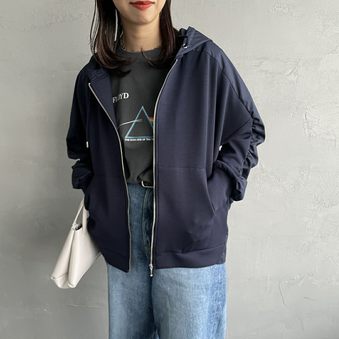 076 ﾈｲﾋﾞｰ&&モデル身長：163cm 着用サイズ：F&&