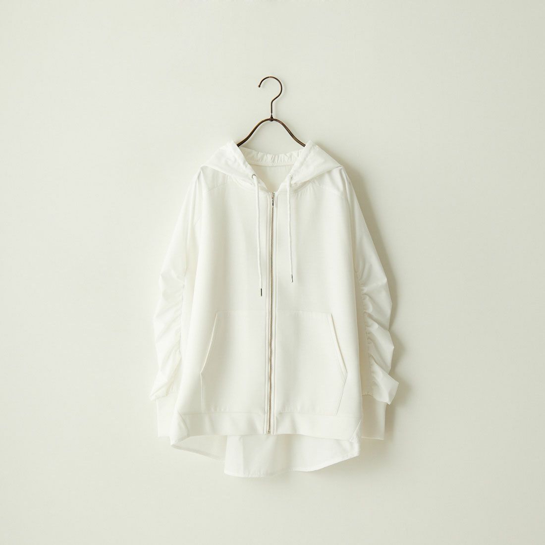 Jeans Factory Clothes [ジーンズファクトリークローズ] 異素材切り替え ボンディングパーカー [21241059] 031 ｵﾌ