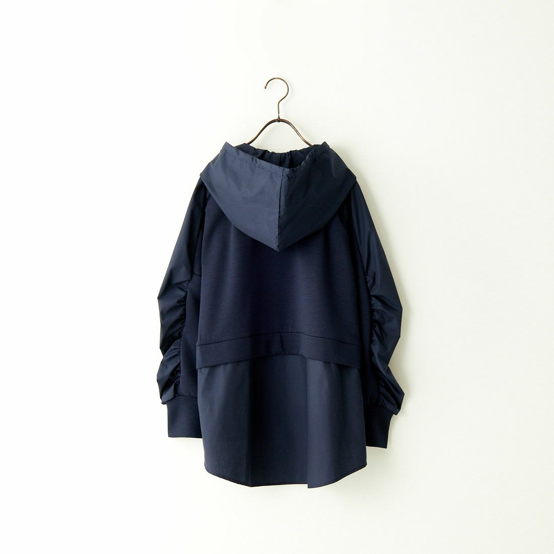 Jeans Factory Clothes [ジーンズファクトリークローズ] 異素材切り替え ボンディングパーカー [21241059] 076 ﾈｲﾋﾞｰ