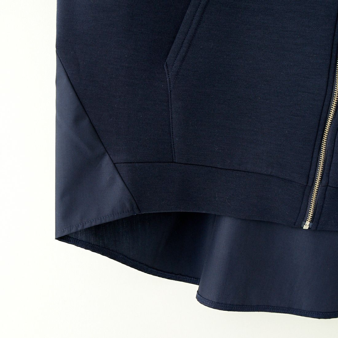 Jeans Factory Clothes [ジーンズファクトリークローズ] 異素材切り替え ボンディングパーカー [21241059] 076 ﾈｲﾋﾞｰ